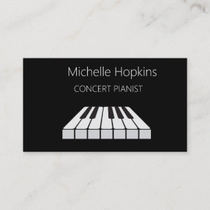 D'appel Professeur de Musique Carte de Visite Élégantes To