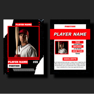 D'appel Profil de joueur de carte de baseball rouge person