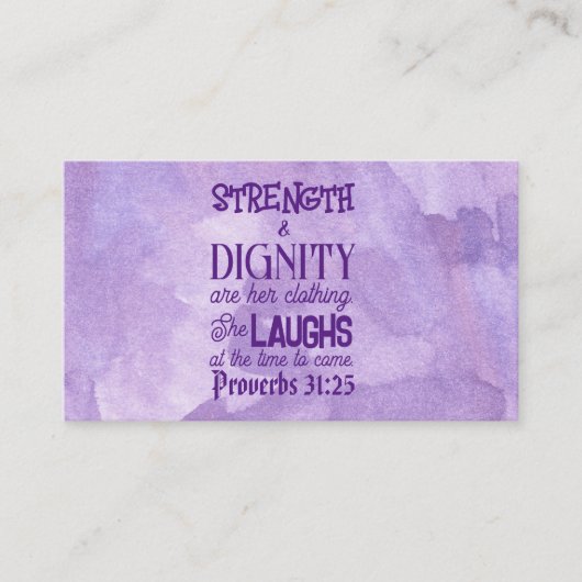 D'appel Proverbes 31:25-26 Carte d'appel, Pass on Note, (Devant)