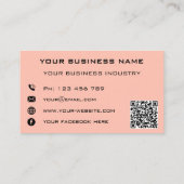 D'appel QR Code Nom Adresse Coordonnées Carte de visite (Dos)