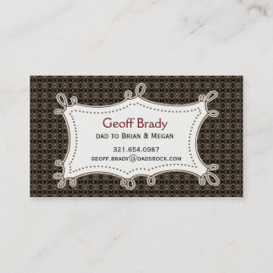 D'appel Rétro carte Brown de papa
