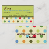 D'appel Rétro carte de visite de maman (Devant / Derrière)