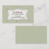 D'appel Rétro carte verte de papa (Devant / Derrière)