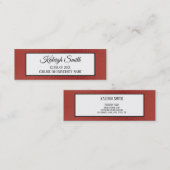 D'appel Rouge noir blanc Diplôme Insérer une carte de nom (Devant / Derrière)