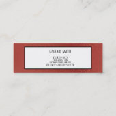 D'appel Rouge noir blanc Diplôme Insérer une carte de nom (Dos)