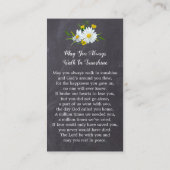 D'appel Rustic Memorial Floral - Carte de prière (Dos)
