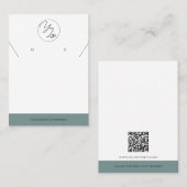 D'appel Sage simple | Carte d'affichage de bijoux de logo (Devant / Derrière)