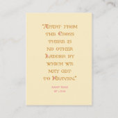 D'appel Saint Rose de Lima Carte Sainte (Dos)