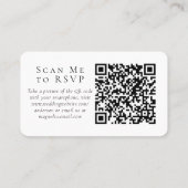D'appel Site Mariage Eucalyptus QR Code carte RSVP (Dos)