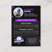 D'appel Statistiques de carte de commerce de joueur de bas (Dos)