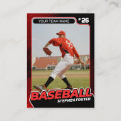 D'appel Statistiques personnalisées de carte de baseball R (Devant)