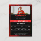 D'appel Statistiques personnalisées de carte de baseball R (Dos)