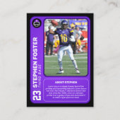 D'appel Statistiques photo de la carte de commerce de foot (Devant)