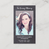 D'appel Sympathie funéraire Carte de prière commémorative (Devant)