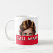D'appel tasse de café d'étiquette de boîte à (Gauche)