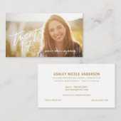 D'appel Texte manuscrit moderne de carte nominative de (Devant / Derrière)