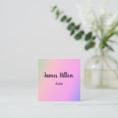 D'APPEL TEXTURE JAUNE ROSE BLEU CARTE DE VISITE ABSTRAIT (Debout devant)