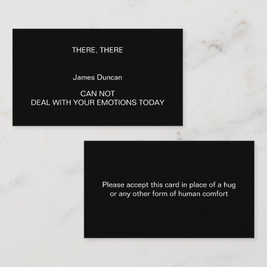 D'APPEL UNE CARTE DE VISITE "CÂLIN" (Devant / Derrière)