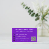 D'appel Votre QR Code Scan Info Text Carte de visite de so (Debout devant)