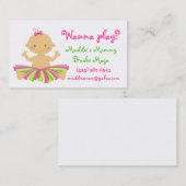 D'appel Voulez jouer ? Carte de playdate de maman pour la (Devant / Derrière)