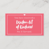 D'appel Vous avez reçu une carte d'acte de gentillesse alé (Devant)