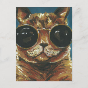 Dapper Animal   Kat in zonnebrillen Briefkaart