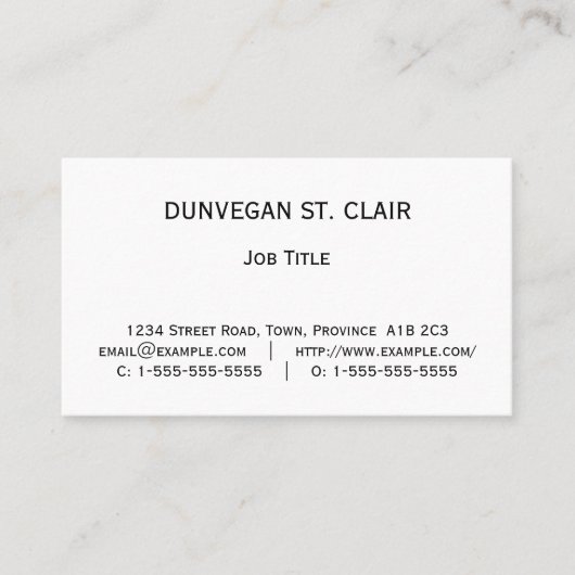 Dapper, Basic en zakelijk Visitekaartje (Voorkant)