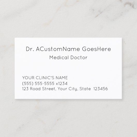 Dapper, basis- en professioneel Visitekaartje (Voorkant)