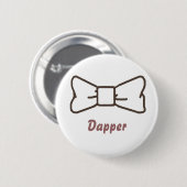 Dapper bowtie buttom ronde button 5,7 cm (Voorkant /achterkant)