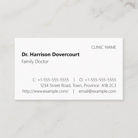 Dapper, Carte de visite conservateur (Devant)