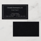 Dapper, Carte de visite conservateur (Devant / Derrière)