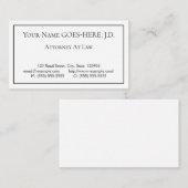 Dapper, Carte de visite professionnel (Devant / Derrière)