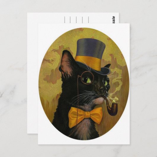 Dapper Cat Briefkaart (Voorkant / Achterkant)