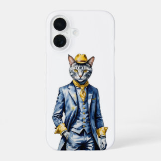 Dapper Cat iPhone 16 Coque - Protection élégante