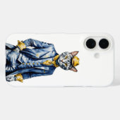 Dapper Cat iPhone 16 Coque - Protection élégante (Verso (horizontal))