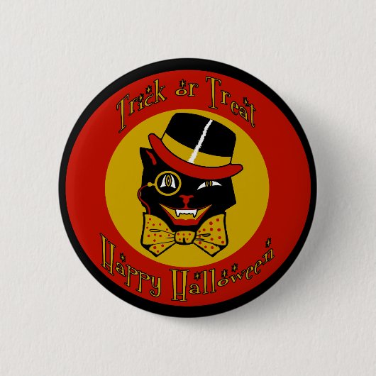 Dapper Cat Ronde Button 5,7 Cm (Voorkant)