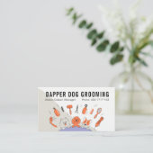 Dapper Chien Grooming Carte de visite animal de co (Debout devant)