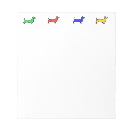 Dapper Dachshund-Notitieblok Notitieblok (Voorkant)