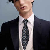 Dapper Daisies & Golden Stippen Mannen Stropdas