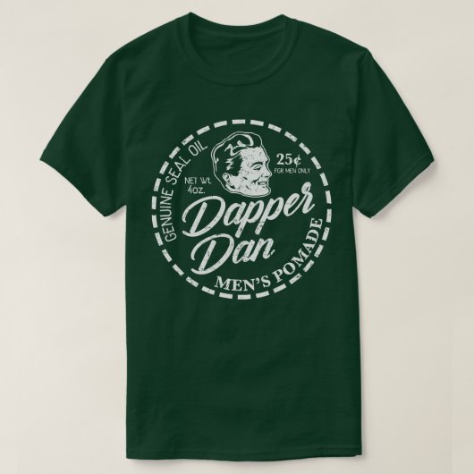 Dapper Dan Pomade White bedroefd T-shirt (Design voorkant)