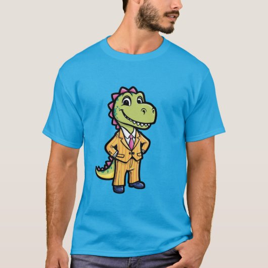 Dapper Dinosaur en T-shirt costume (Devant)
