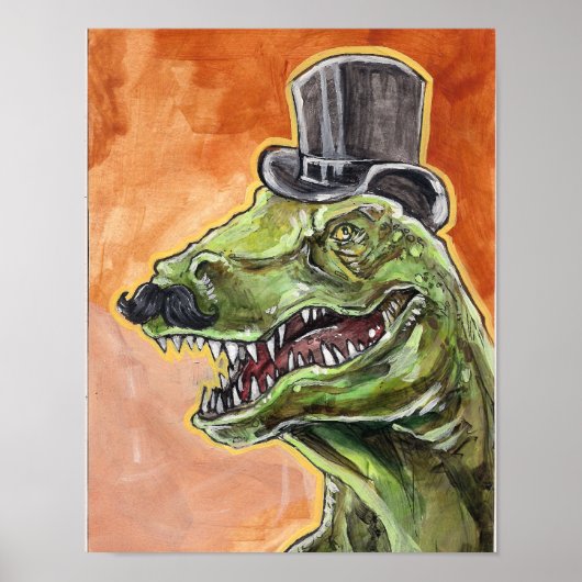 Dapper Dinosaur Poster (Voorkant)