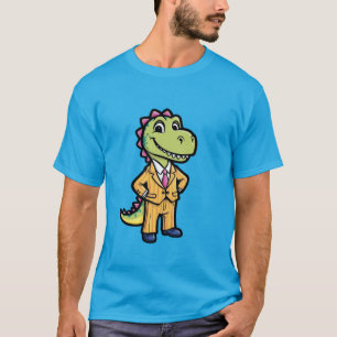 Dapper dinosaurus in een T-shirt
