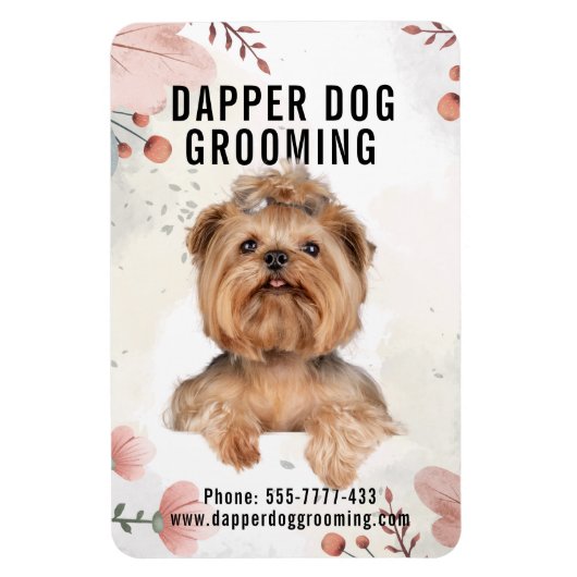 Dapper Dog Grooming Business Magneet (Verticaal)