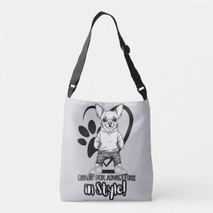 Dapper Doggo: Chihuahua met zwaai Crossbody Tas