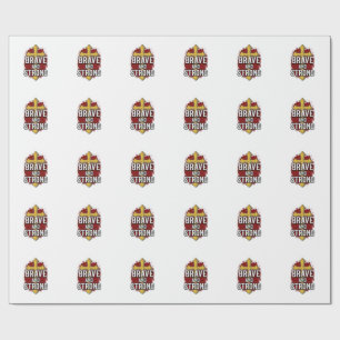 Dapper en Sterk Vintage Kruis Shirt Design_1 Cadeaupapier