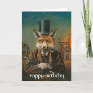 Dapper Fox Birthday Kaart