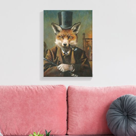 Dapper Fox Wrapped Canvas (Insitu (Woonkamer))