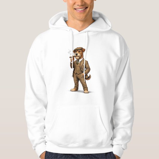 Dapper Gentleman Dog Hoodie (Voorkant)