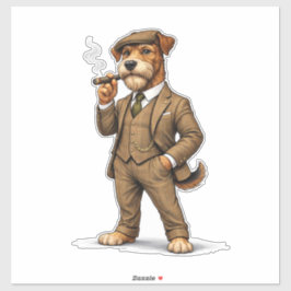 Dapper Gentleman Dog Sticker